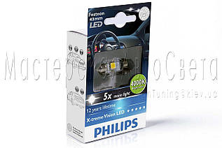 Лампа світлодіодна Philips Festoon Vision LED T10.5x43, 4000 K, 1 шт. / блістер 129454000KX1