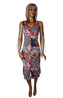 Халат жіночий літній без рукав трикотажний на блискавці Birlik № 520