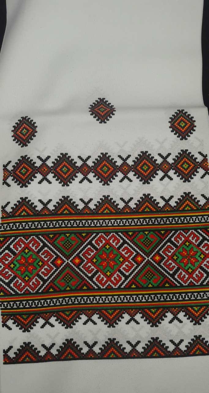 Весільний рушник з українським орнаментом, принт, габардин, 150х28 см