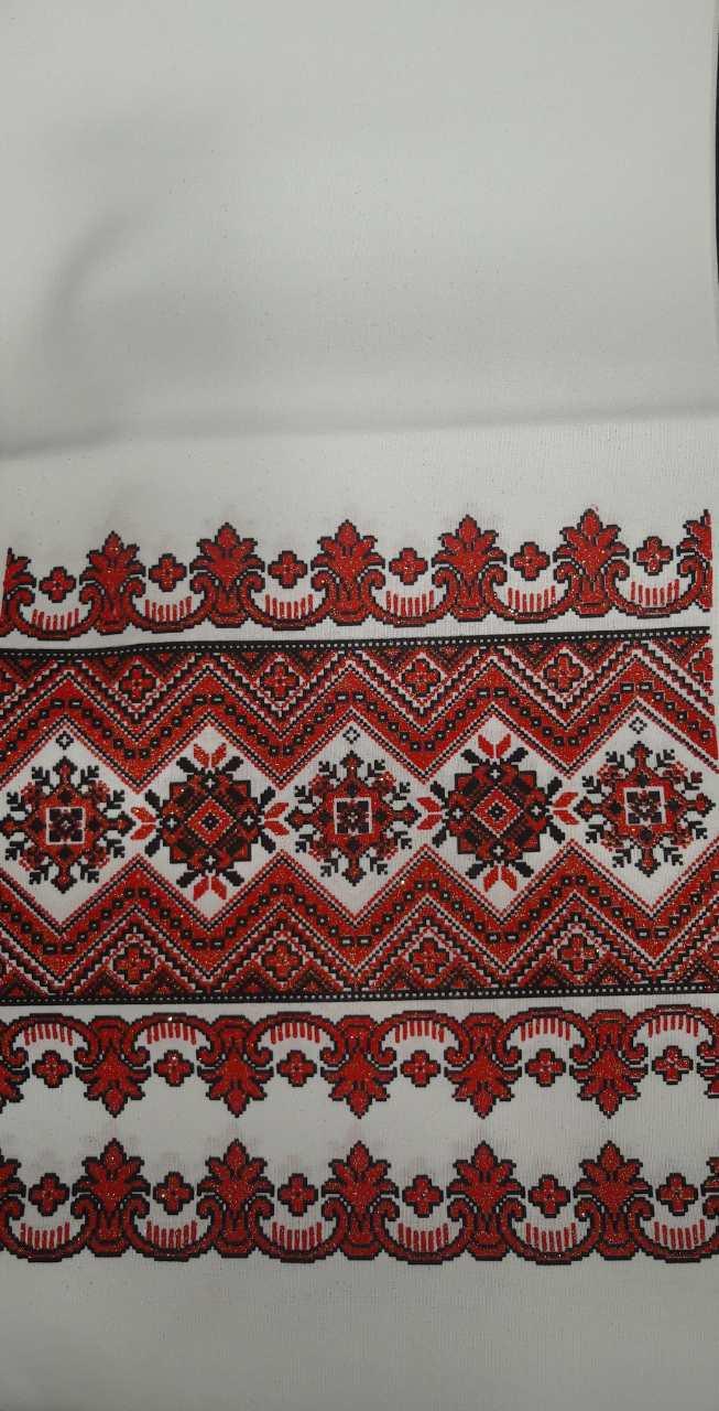 Рушник на габардині з принтом, 150х28 см