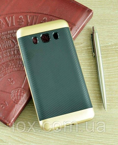 Мягкий золотой чехол-накладка IPAKY Carbon для Samsung Galaxy J5 (2016) - фото 2 - id-p543528331