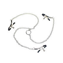 Зажими потрійні бдсм для сосків і клітора 3 в 1 Nipple Clip 3 з ланцюгом і регулюванням, фото 4