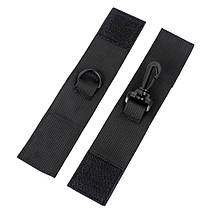 Наручники бдсм м'які чорні Neilon на липучках на карабінах, фото 4