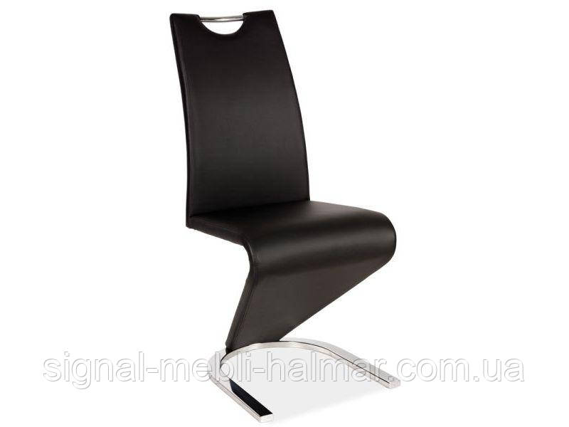 Кухонний стілець H-090 чорний/хром екошкіра (Signal)