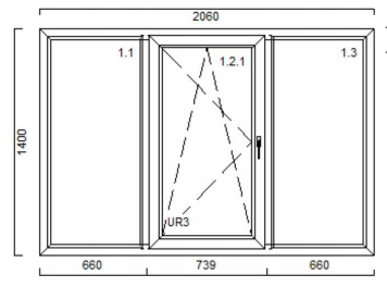 Вікно VEKA 1400*2060