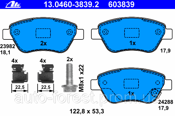 Колодки передні OPEL Corsa D