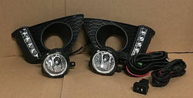 Honda Fit 2014-2017 LED ДХО ходові вогні та протитуманні фари решітки в бампер передній Нові