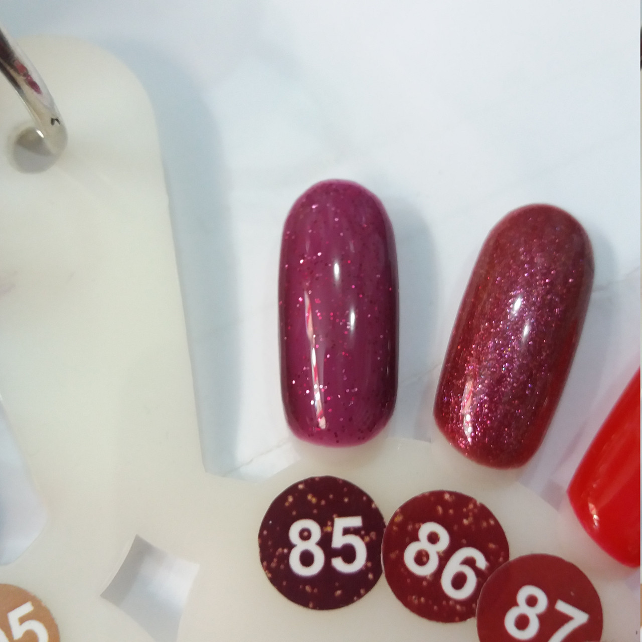 Гель-лак Nice for you No85 ягідне желе, з блискітками 8,5 мл