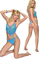 Купальник блакитний цілісний в’язаний