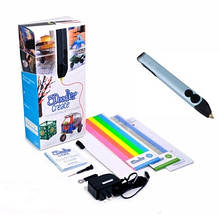 3D-ручка 3Doodler Create для проф. вик. - БЛАКИТНИЙ МЕТАЛІК (50 стрижнів з ABS-пластика, аксесс.)