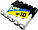 Нитки швейні EVRO №10 "Особливо міцні" (10 котушок) чорні+білі, поліестер, фото 2