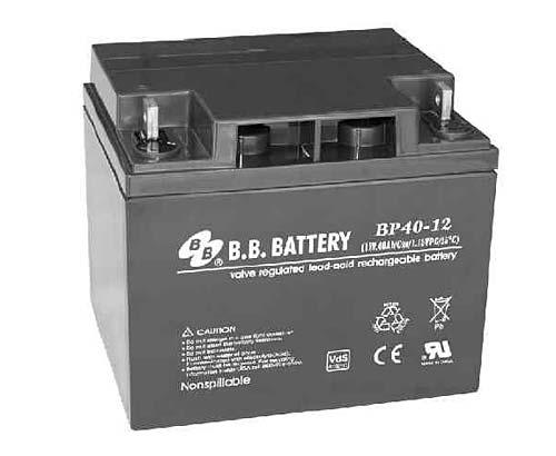 Акумуляторна батарея B. B. Акумулятор BP 40-12 (12V, 40 Ah) - фото 1 - id-p543711500