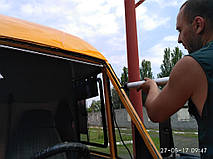 Изготовление иустановка лобового стекла на автобус Рута 25 в Никополе (Украина) 11