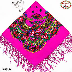 Малинова хустка українська народна Квітучий сад