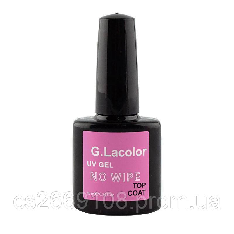 Топ без липкого шару для гель-лаку G. La Color No Wipe Top Coat 10 мл