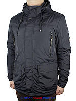 Чоловіча демісезонна куртка Black vinyl TC16-1127 C. 2