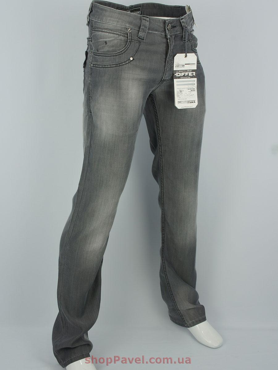 Чоловічі джинси Differ E-1688-1 сірого кольору з потертостями, фото 1