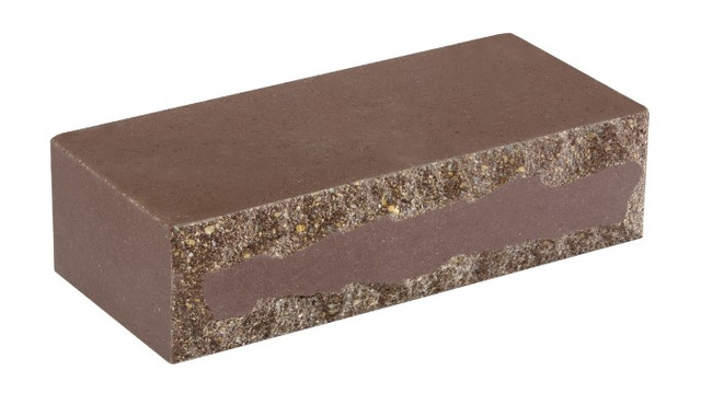 Облицовочный кирпич LAND BRICK "Луч" коричневый 250х110х65 мм