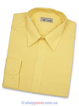 Чоловіча сорочка De Luxe 38-46 д/р 112D жовтого забарвлення