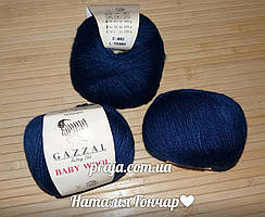 Gazzal Baby Wool — 802 темно-синій