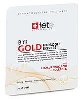 Гідрогелева омолоджуюча маска з колоїдним золотом GOLD Hydrogel Express,TETe Cosmeceutical, Швейцарія 1шт