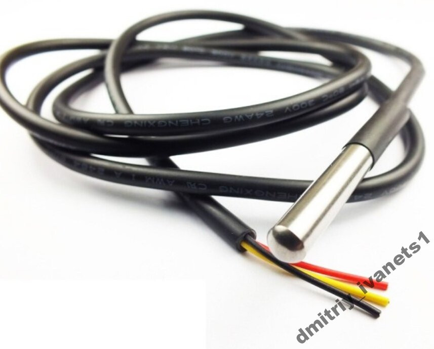 DS18b20 водонепроникний температурний датчик, фото 1