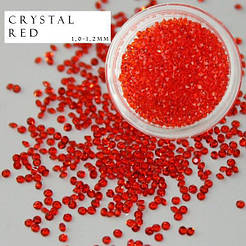 Кришталева крихта Pixie для дизайну нігтів Crystal Red 100шт