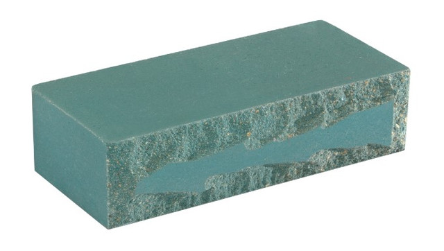 Облицовочный кирпич LAND BRICK "Луч" зеленый 250х110х65 мм