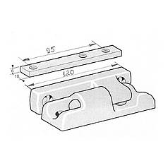 Петля бортова, 120 мм комплект (35.43655)