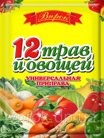 Приправа 12 трав і овочів універсальна 80 г ТМ "Впрок"