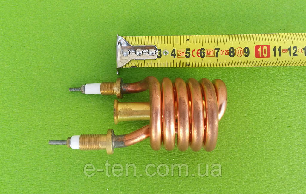 Тен (нагрівач) мідний 3kW/ 220V/ штуцер Ø10мм (спіралеподібний) для проточних змішувачів-водонагрівачів