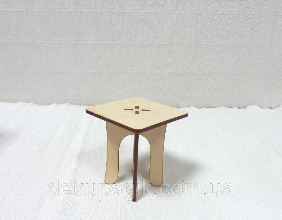 Лялькова меблі.Табурет квадратний, фото 1