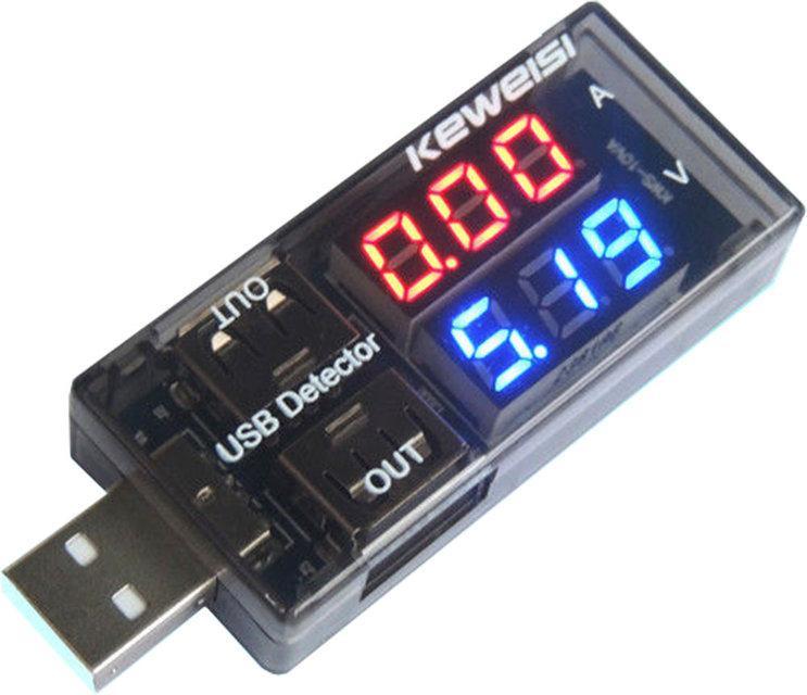 USB тестер вольтметр/амперметр KEWEISI KWS-10VA