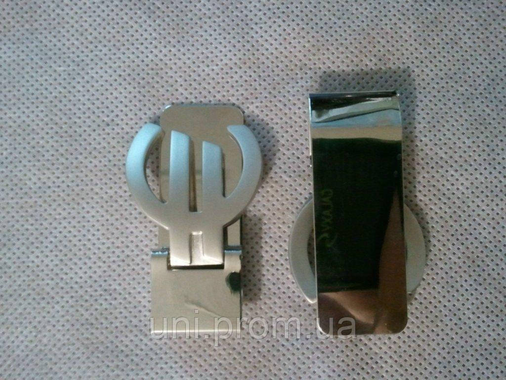 Прищіпка для купюр грошей з емблемою євро Є затискач, фото 1