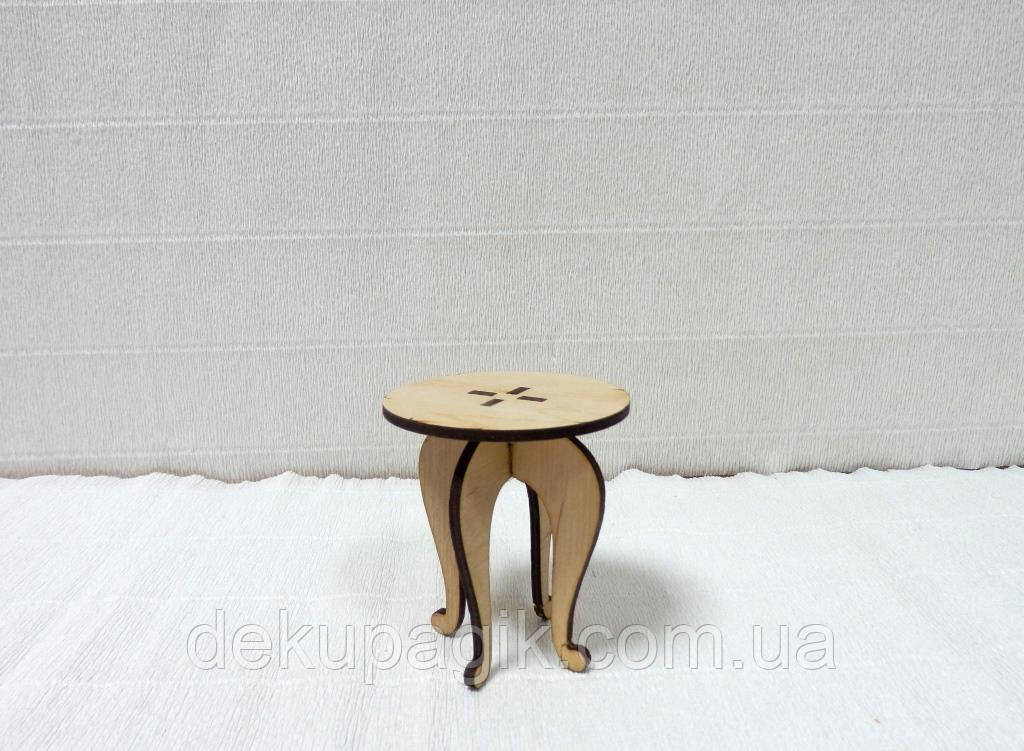 Лялькова меблі.Табурет круглий, d7х8см, фото 1