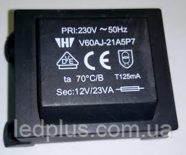 Трансформатор герметичний 12 В 23ВА, фото 1