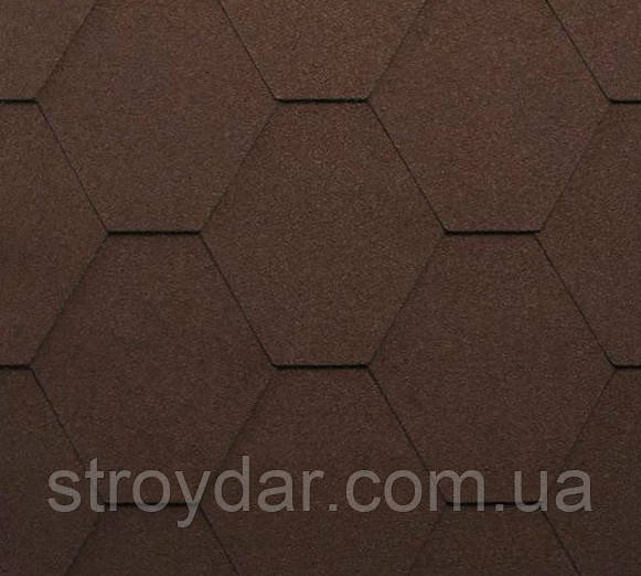 Бітумна черепиця Katepal колекція Classic KL колір коричневий, фото 1