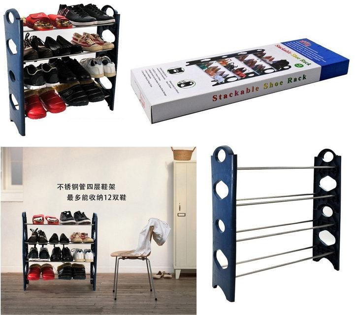 Органайзер для взуття Stackable Shoe Rack стійка для взуття на 12 пар взуття