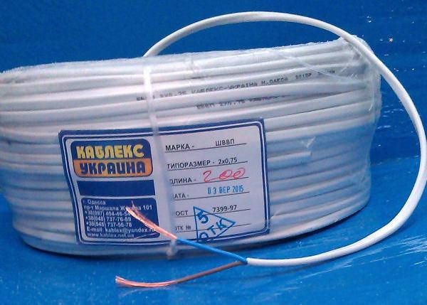 Кабель ШВВП 2*0,75 Каблекс Одеса, фото 1