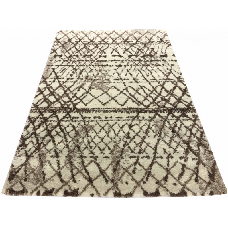 Килим Microfiber Loft Shaggy 2945A white/dark beige