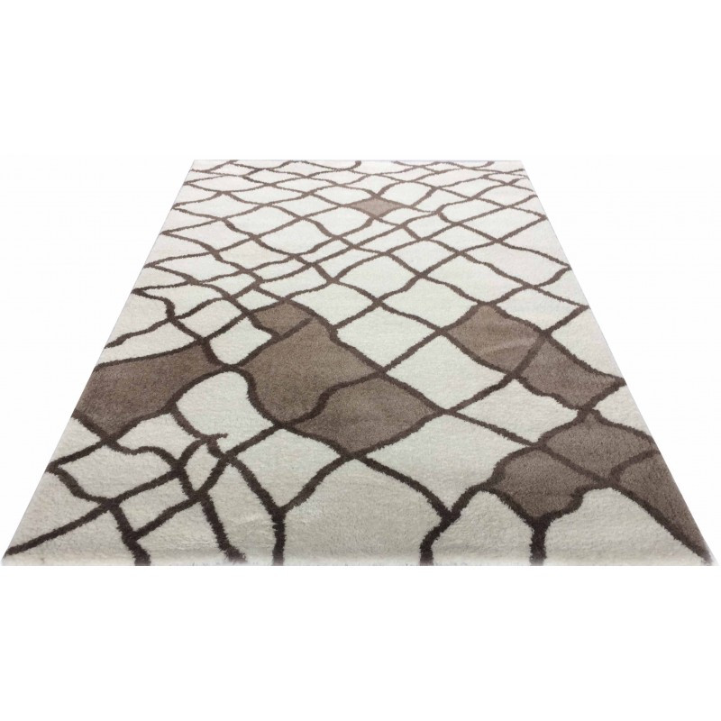 Килим Microfiber Loft Shaggy 2967A white/dark beige