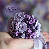 "Лавандовий аромат" Фіолетовий браслет з полімерної глини, фото 3