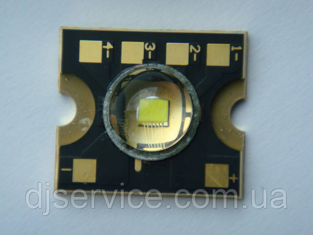 LED діод 20w white (з лінзою) для WASH, SPOT голів BIG, панелей, фото 1