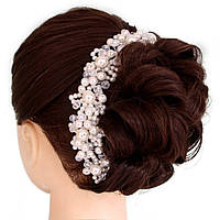 Віночок весільний діадема для волосся САРА, шпилька, весільні прикраси