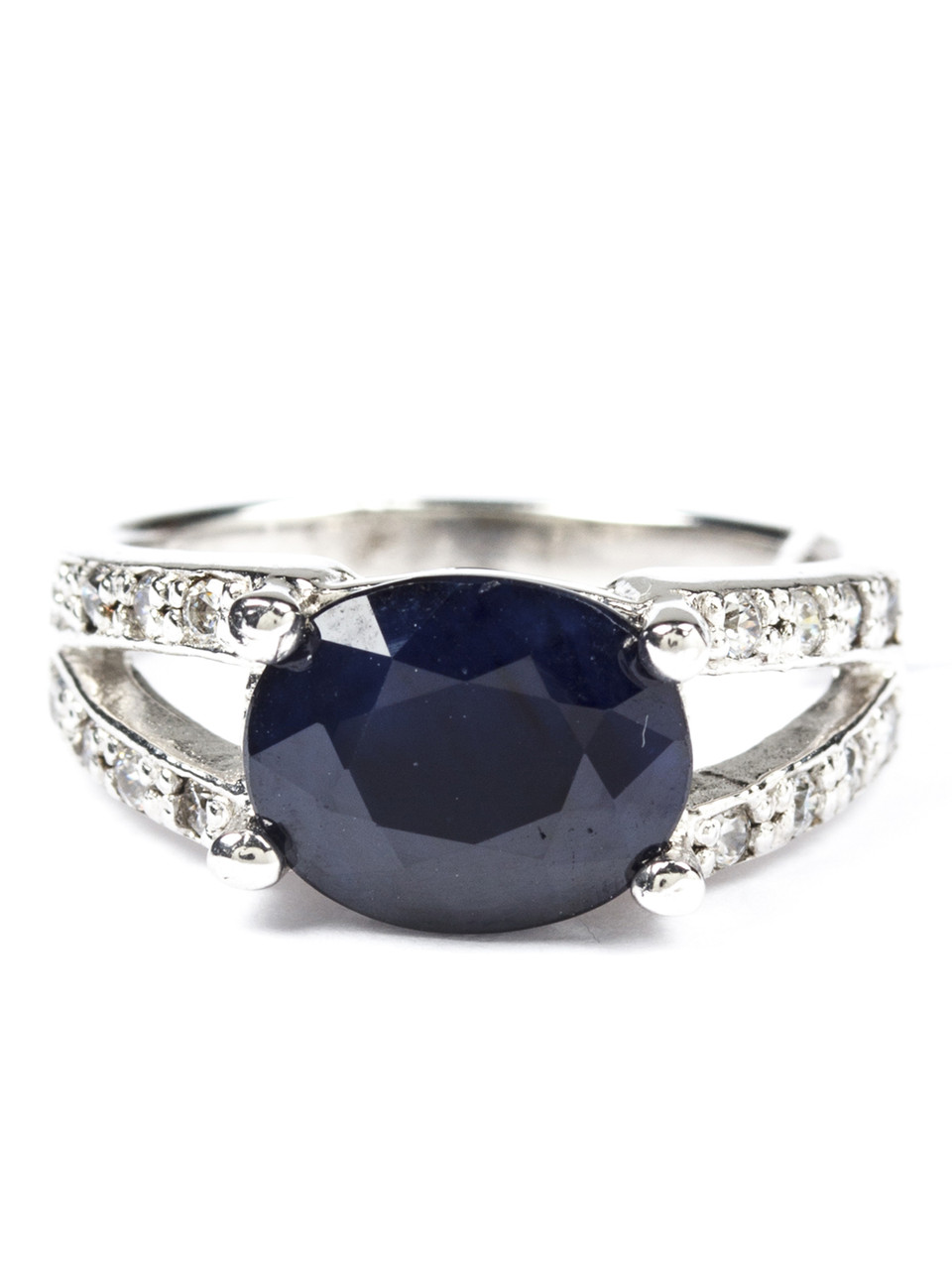 Каблучка срібна з сапфіром R-204, фото 1