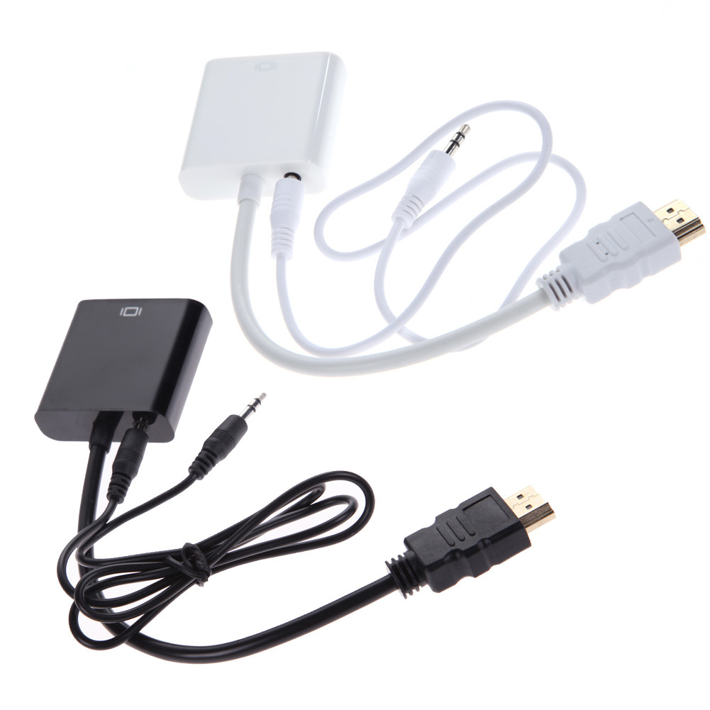 Конвертер відео адаптер HDMI - VGA зі звуком