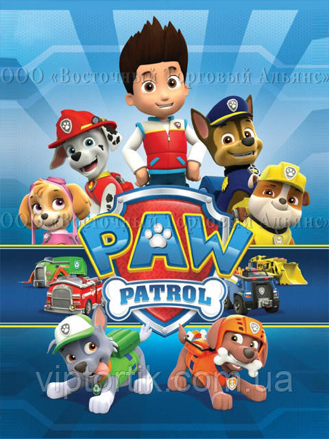 Друк їстівного фото — А4 — Вафельний папір — Щенячий патруль No2, фото 1