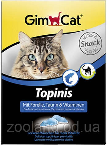 409726 GimCat Topinis мишки з таурином і фореллю, 70 шт.