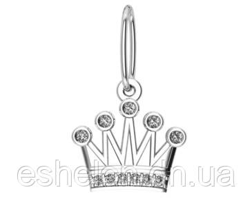 Підвіска срібна Корона у камінні, фото 1