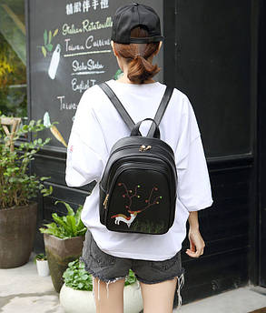 Міський рюкзак із принтом рогатого оленя, фото 2